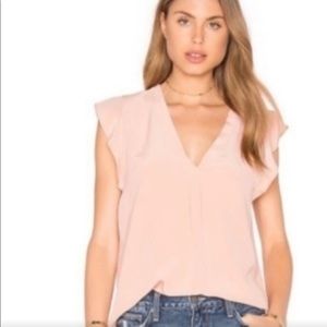 Joie V-neck silk top